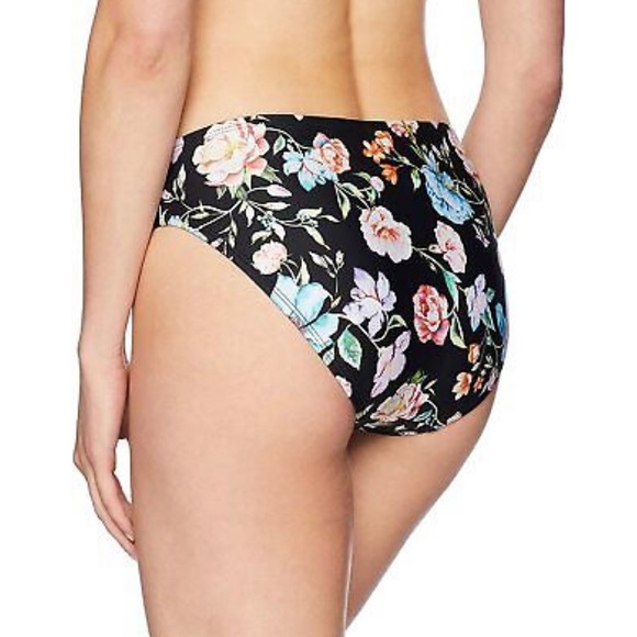 Kenneth Cole Reaction Black Multi Jardin Printed Bikini Bottoms - Picture 6 of 10